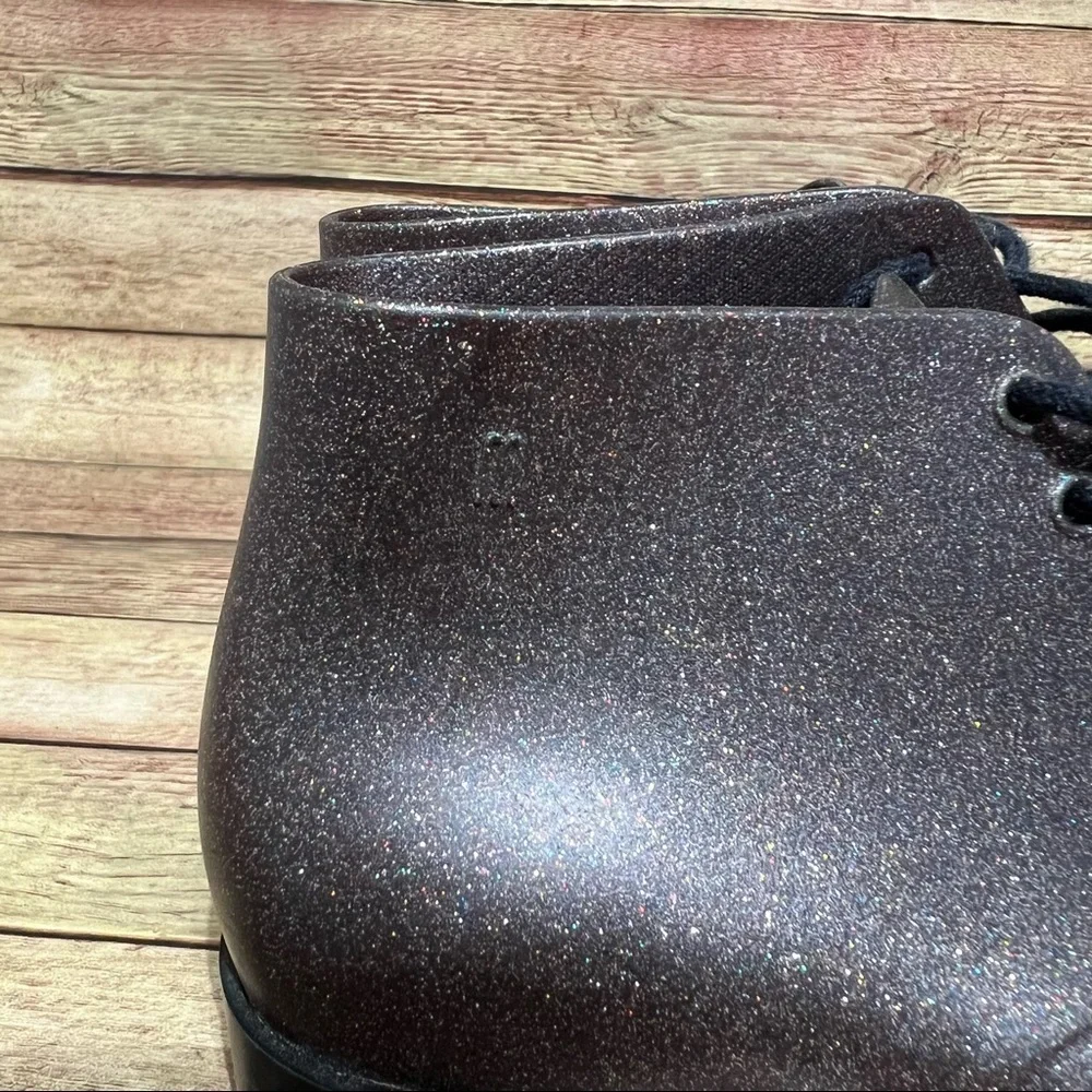 Mel Dream By Melissa Stellar Glitter Short Rubber Boots
